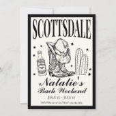 Scottsdale Bachelorette Sociale Cocktail Route Kaart (Voorkant)