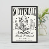 Scottsdale Bachelorette Sociale Cocktail Route Kaart (Staand voorkant)