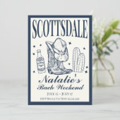 Scottsdale Bachelorette Sociale Cocktail Route Kaart (Staand voorkant)