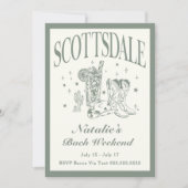 Scottsdale Bachelorette Sociale Cocktail Route Kaart (Voorkant)