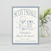 Scottsdale Bachelorette Sociale Cocktail Route Kaart (Staand voorkant)