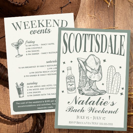 Scottsdale Bachelorette Sociale Cocktail Route Kaart