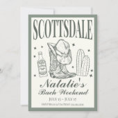 Scottsdale Bachelorette Sociale Cocktail Route Kaart (Voorkant)