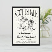 Scottsdale Bachelorette Sociale Cocktail Route Kaart (Staand voorkant)