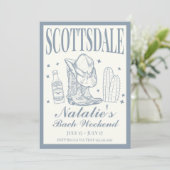 Scottsdale Bachelorette Sociale Cocktail Route Kaart (Staand voorkant)