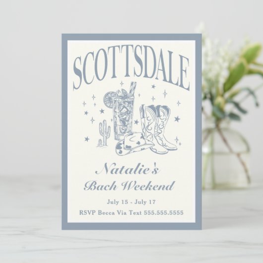 Scottsdale Bachelorette Sociale Cocktail Route Kaart (Staand voorkant)