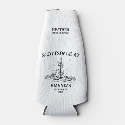 Scottsdale Bachelorette Weekend Wedding Beer Flesjeskoeler (Voorkant)