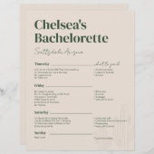 Scottsdale Bachelorette-weekendprogramma (Voorkant / Achterkant)