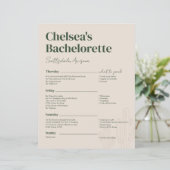 Scottsdale Bachelorette-weekendprogramma (Staand voorkant)