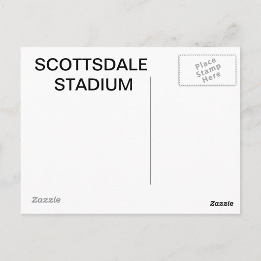 Scottsdale Stadium Briefkaart (Achterkant)