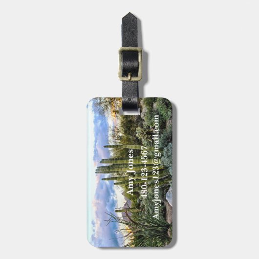 Scottsdale succulent Sunset Bagagelabel (Voorkant verticaal)