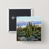 Scottsdale Succulent Sunset Vierkante Button 5,1 Cm (Voorkant /achterkant)