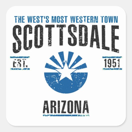 Scottsdale Vierkante Sticker (Voorkant)