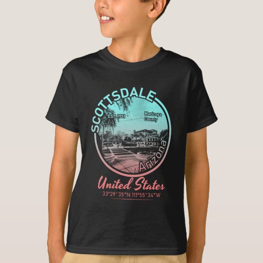 SCOTTSDALE - VINTAGE ARIZONA T-SHIRT (Voorkant)