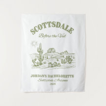 Scottsdale voor de sluier vrijgezellenfeest bord