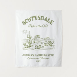 Scottsdale voor de sluier vrijgezellenfeest bord wandkleed