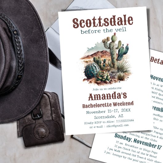 Scottsdale Voor De Veil Bachelorette Weekend Kaart