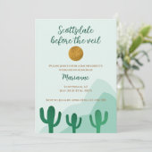 Scottsdale Voor De Veil Cactus Bachelorette Kaart (Staand voorkant)