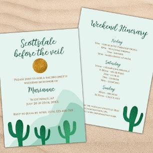 Scottsdale Voor De Veil Cactus Bachelorette Kaart