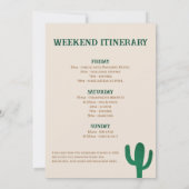 Scottsdale Voor De Veil Cactus Bachelorette Kaart (Achterkant)