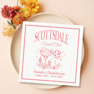 Scottsdale vrijgezellenfeest vintage papier servet