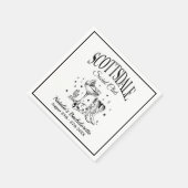 Scottsdale vrijgezellenfeest Vintage zwart papier Servet (Hoek)