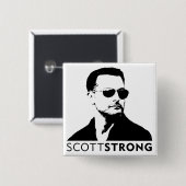 SCOTTSTRONG-BUTTON VIERKANTE BUTTON 5,1 CM (Voorkant /achterkant)