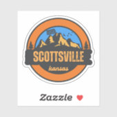 Scottsville, Kansas Sticker (Vel)