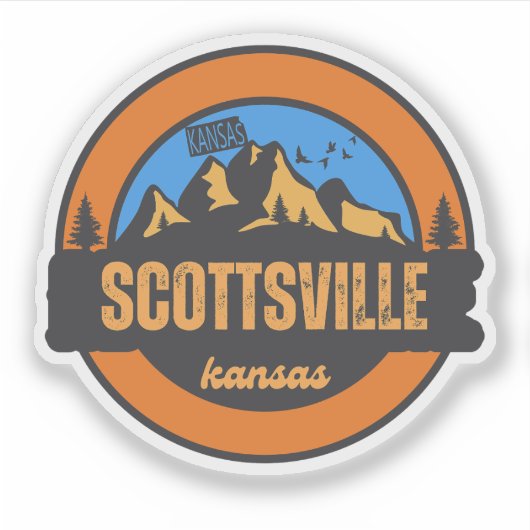 Scottsville, Kansas Sticker (Voorkant)