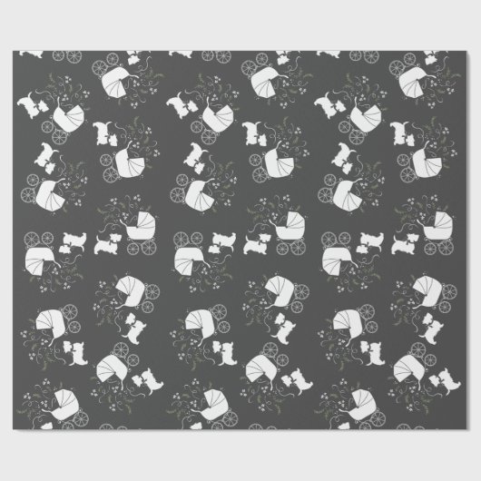 Scotty Dog-Baby shower Cadeaupapier (Vlak)