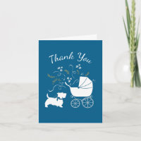 Scotty Dog Baby shower Puppy Scottish Terrier Blue