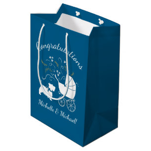 Scotty Dog Baby shower Puppy Scottish Terrier Blue Medium Cadeauzakje