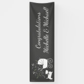 Scotty Dog Baby shower Puppy Scottish Terrier Gray Spandoek (Verticaal)
