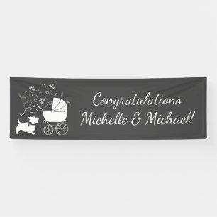 Scotty Dog Baby shower Puppy Scottish Terrier Gray Spandoek