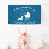 Scotty Dog Baby shower Scottish Terrier Blue Spandoek (Insitu)