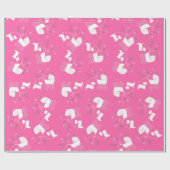 Scotty Dog Baby shower Scottish Terrier Pink Cadeaupapier (Vlak)