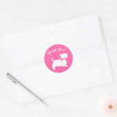 Scotty Dog Baby shower Scottish Terrier Pink Ronde Sticker (Envelop)