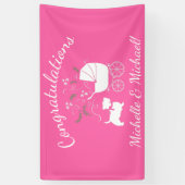 Scotty Dog Baby shower Scottish Terrier Pink Spandoek (Verticaal)