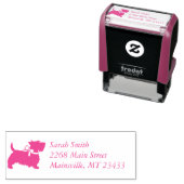 Scotty Dog Baby shower Scottish Terrier Pink Zelfinktende Stempel (In situ)