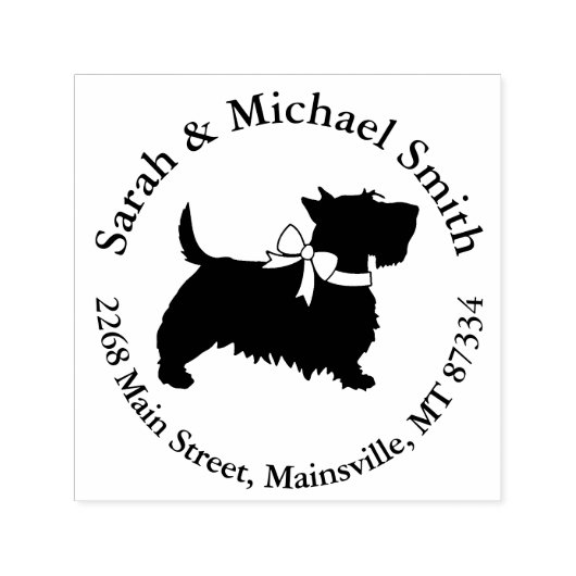 Scotty Dog-Baby shower Zelfinktende Stempel (Design)