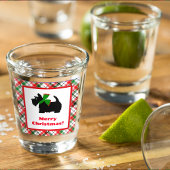 Scotty Dog en Tartan Kerstmis Shot Glas