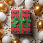 Scotty Dog en Tartan Vrolijk Kerstfeest Cadeaupapier