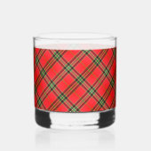 Scotty Dog en Tartan Vrolijk Kerstfeest Whisky Glas (Achterkant)