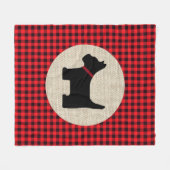 Scotty Dog Fleece Deken (Voorkant (Horizontaal))