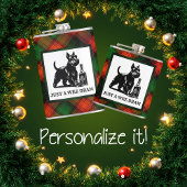 Scotty Dog gepersonaliseerde groene rode Plaid Tar Golfhanddoek