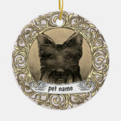 Scotty Dog Loving Memory-sieraad Keramisch Ornament (Voorkant)