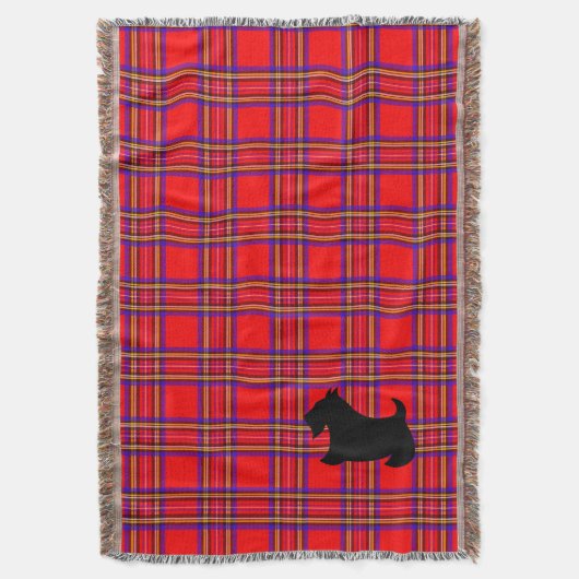 Scotty Dog Plaid Scottish Terrier Deken Cadeau (Voorkant Verticaal)