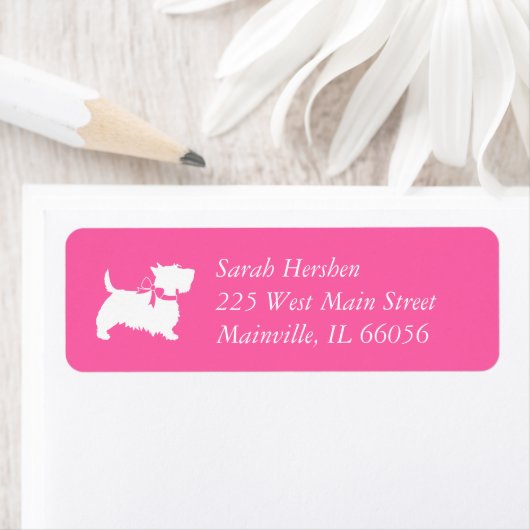 Scotty Dog Schotse Terriër Etiket (Insitu)