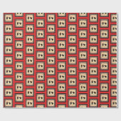 Scotty Dog Schotse Terriër Kerstretro Cadeaupapier (Vlak)