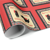 Scotty Dog Schotse Terriër Kerstretro Cadeaupapier (Rol Hoek)